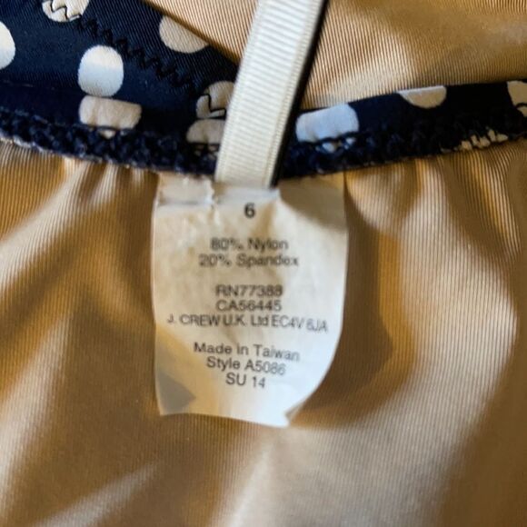 J. Crew Navy Blue & White Polka Dot Swimsuit 6 - Picture 11 of 13